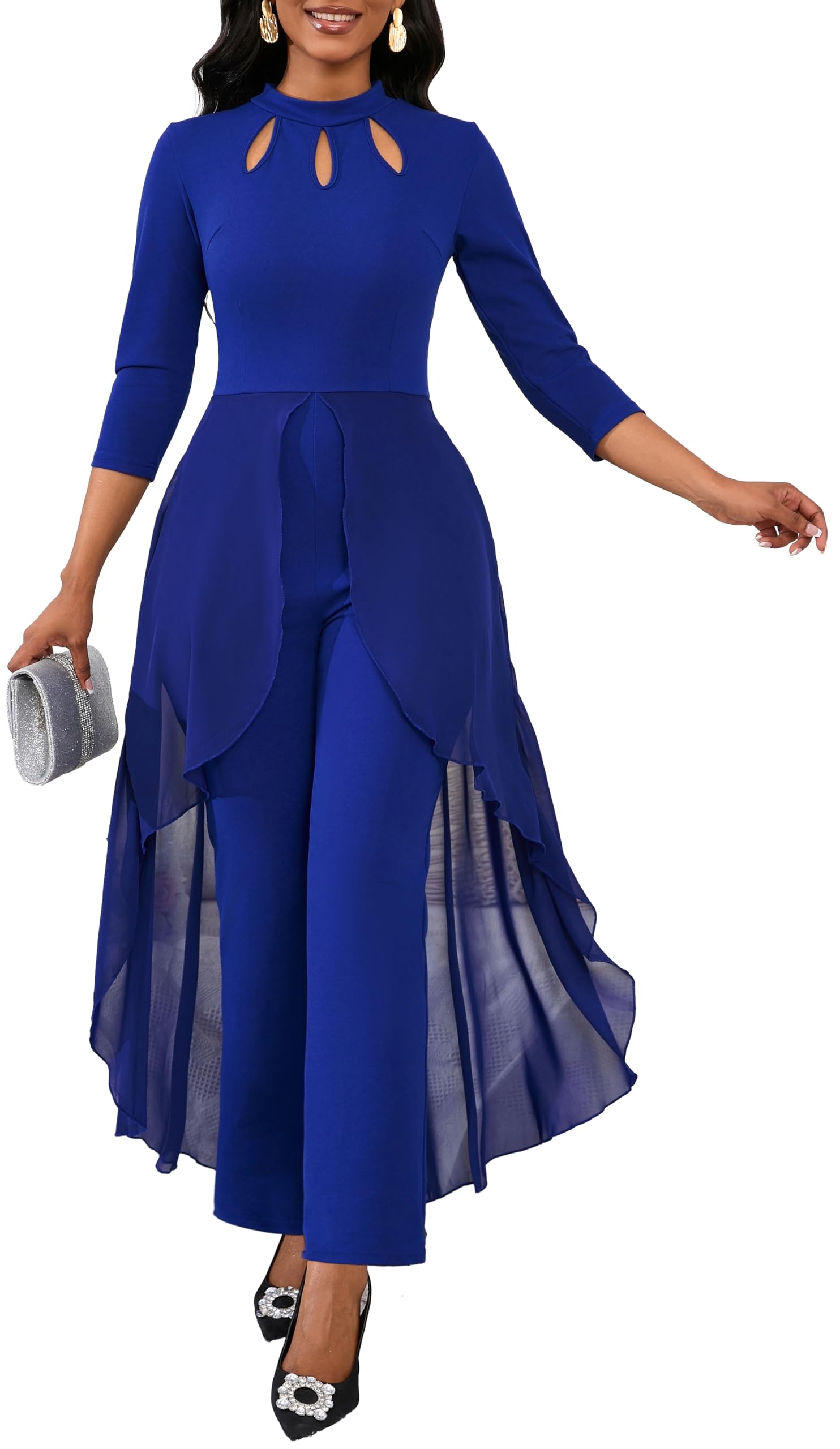 Women's High Waist Bttup Jumpsuits for Dressy Occasions
| Elegant Bttup One Piece Jumpsuits with Wide Leg for Women
| C